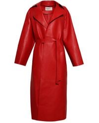 Magda Butrym - Belted Leather Coat - Lyst