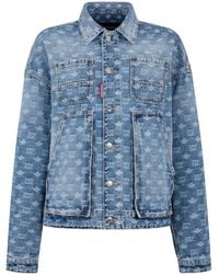 DSquared² - Buttoned Graphic Jean Jackets - Lyst