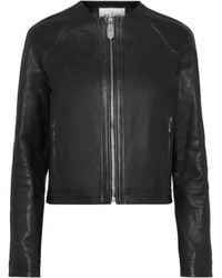 Philipp Plein - Embroidered-Logo Zip-Front Leather Jacket - Lyst