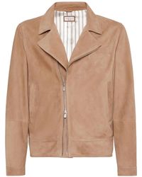 Brunello Cucinelli - Biker Jacket - Lyst