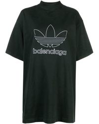 Balenciaga - X Adidas Trefoil Print T-shirt - Lyst