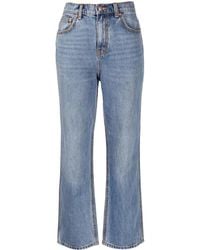 Tory Burch - High Rise Straight Jeans - Lyst