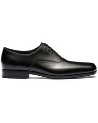 Prada - Square-toe Leather Oxford Shoes - Lyst