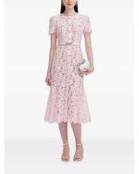 Self-Portrait - Lace Bow-Embellished Midi Dress - Lyst