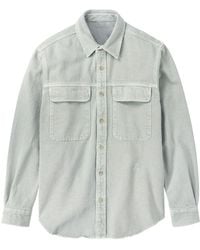 Closed - Logo-embroidered Shirt Jacket - Lyst