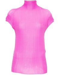Issey Miyake - Pleated Top - Lyst