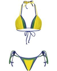 Amir Slama - X Tati Barbieri Halterneck Layered Side-Tie Bikini - Lyst