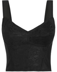 Dolce & Gabbana - Elegant Bustier Top - Lyst
