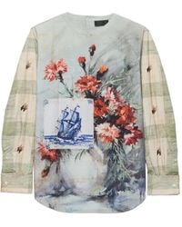 Prada - Printed Cotton Shirt - Lyst