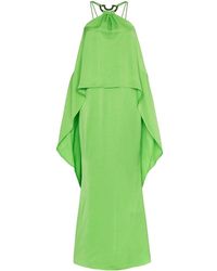 Cult Gaia Cocon Maxi Jurk Met Franje - Groen
