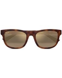 Maui Jim - Kāpi'I Zonnebril Met Vierkant Montuur En Schildpadschild-Design - Lyst
