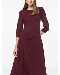 Nissa - Button-Detail Midi Dress - Lyst
