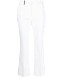 Peserico - Pressed-crease Tailored Trousers - Lyst