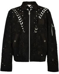 MASU - Laser-Cut Floral-Print Jacket - Lyst