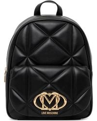 Love Moschino - Quilted Logo-Detail Backpack - Lyst
