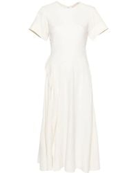 Ulla Johnson - Ruffle-Detail Round-Neck Midi Dress - Lyst