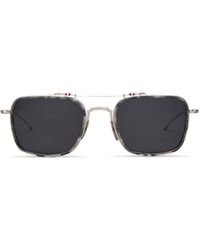 Thom Browne - Tortoiseshell Rectangular-frame Sunglasses - Lyst