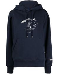 Adererror - Logo-Embroidered Cotton Hoodie - Lyst