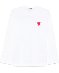 COMME DES GARÇONS PLAY - Heart-Patch T-Shirt - Lyst