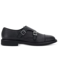 Doucal's - Double-Strap Leather Monk Shoes - Lyst