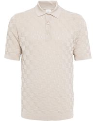 Eleventy - 3d Knitted Cotton Polo Shirt - Lyst