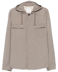 Eleventy - Chaqueta Con Capucha Y Bolsillo De Solapa - Lyst