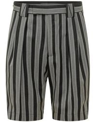 Versace - Striped Dress Shorts - Lyst