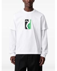 Off-White c/o Virgil Abloh - Mr. Davis League Skate Layered-Sleeve T-Shirt - Lyst