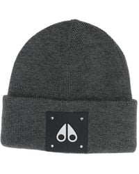Moose Knuckles - Gorro Con Placa Del Logo - Lyst