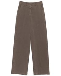 Peserico - Wide-Leg Cotton-Twill Trousers - Lyst