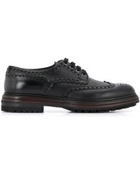 Santoni Chunky Sole Brogues - Black