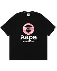 Aape By A Bathing Ape - Aapeunvs Moonface Logo-Print T-Shirt - Lyst