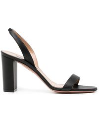 Aquazzura - So Nude Block Sandal 85 - Lyst