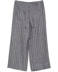 Max Mara - Pinstripe Drawstring Trousers - Lyst
