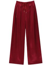 Danamé - Satin-Finish Drawstring Palazzo Pants - Lyst