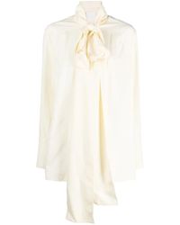 Givenchy - Pussy-Bow Silk Blouse - Lyst