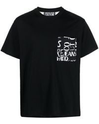 Versace - T-shirt doodle noir - Lyst