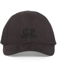 C.P. Company - Casquette En Gabardine À Logo Brodé - Lyst