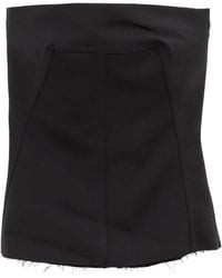 Rick Owens - Frayed-Edge Strapless Top - Lyst