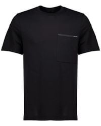 Moncler - T-Shirt En Jersey De Coton Avec Poche Poitrine - Lyst