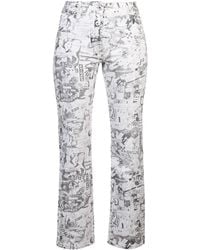 off white straight jeans