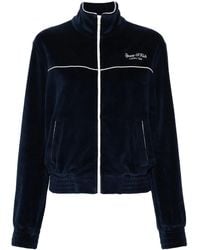 Sporty & Rich - Velour Zip-Up Jacket - Lyst