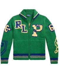 Polo Ralph Lauren - Varsity-Inspired Wool Full-Zip Jumper - Lyst