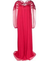 Alberta Ferretti - Lace-Detail Floor-Length Gown - Lyst