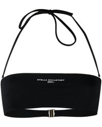 Stella McCartney - Logo-print Bandeau Bikini Top - Lyst
