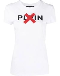 Philipp Plein - Logo-Print Cotton T-Shirt - Lyst