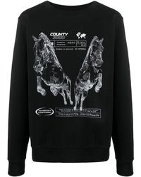 Marcelo Burlon Graphic Print Sweatshirt - Black