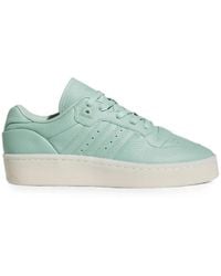 adidas - Rivalry Lux Low Pebbled-Leather Sneakers - Lyst