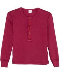 Chloé - Button-Placket Long-Sleeve Top - Lyst