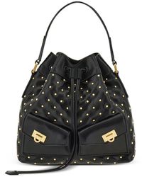 Ferragamo - Multipocket Bucket Bag - Lyst